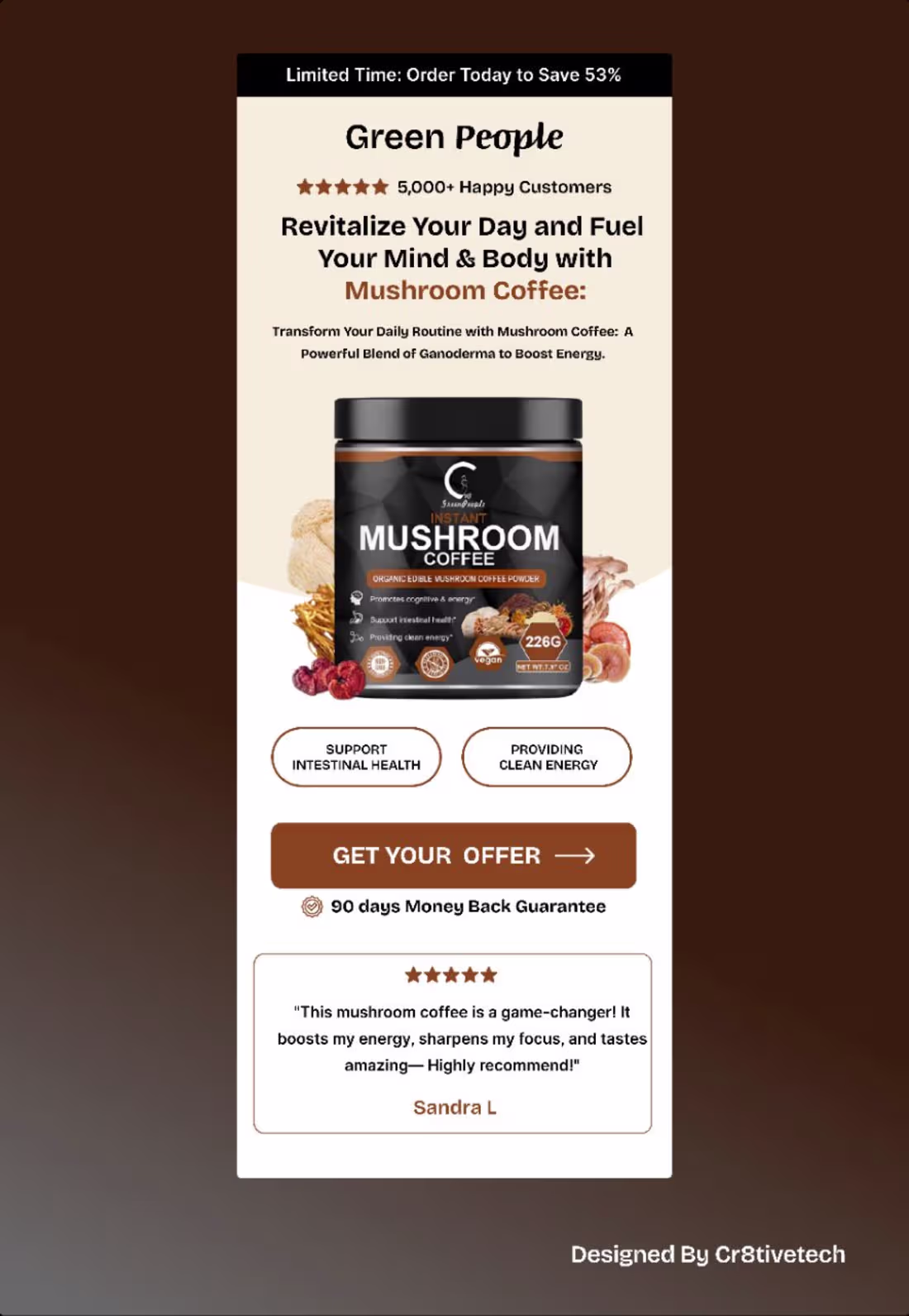 Cover image for Above the fold section design on figma The goal was to captu...