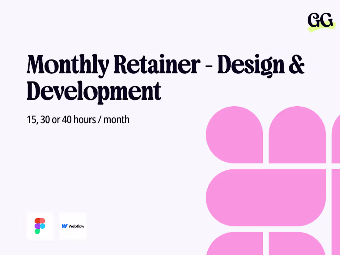 Cover image for Monthly Retainer - Design & Development 