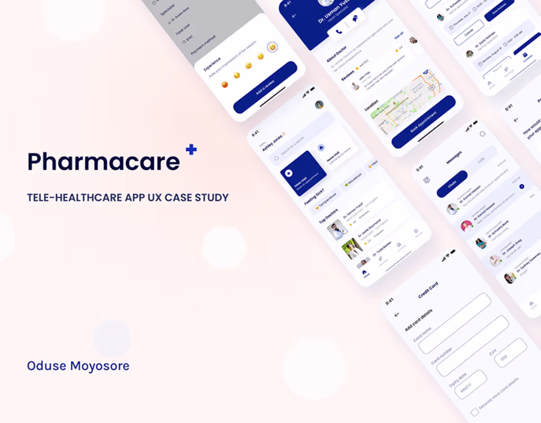 Cover image for PHARMACARE - A Tele-Healthcare App :: Behance
