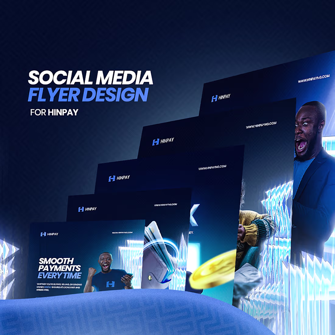 Cover image for SOCIAL MEDIA FLYER DESIGN FOR HINPAY FINTECH BRAND