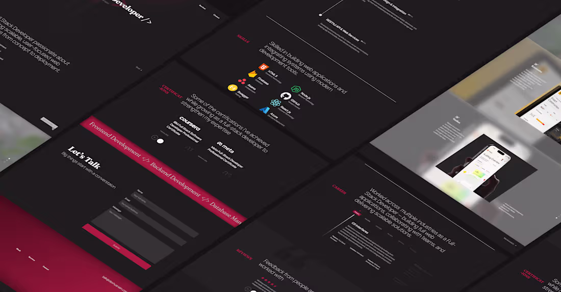 Cover image for Experimental Portfolio Website — Unconventional Layout Design