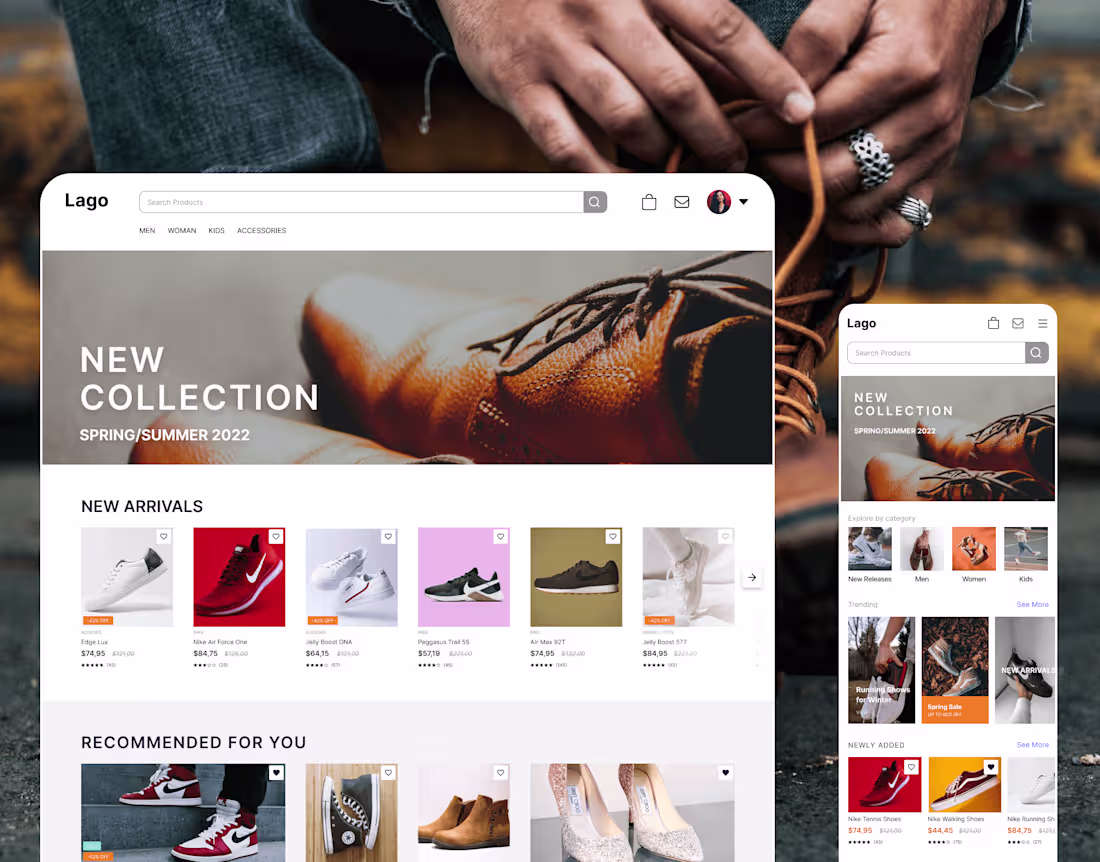 Cover image for Lago - ecommerce website project