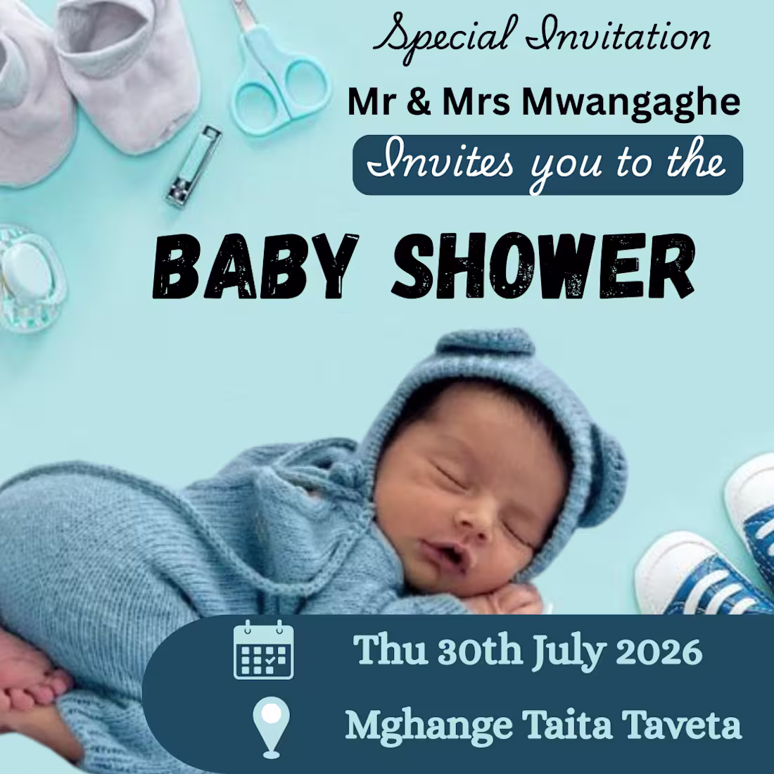 Cover image for Designed an elegant baby shower