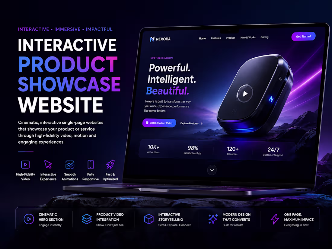 Cover image for Interactive Product Showcase Website