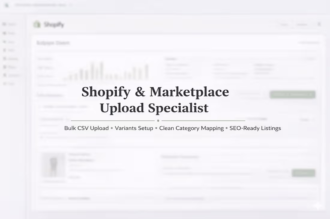 Cover image for Shopify & Marketplace CSV Upload & Listing Optimization