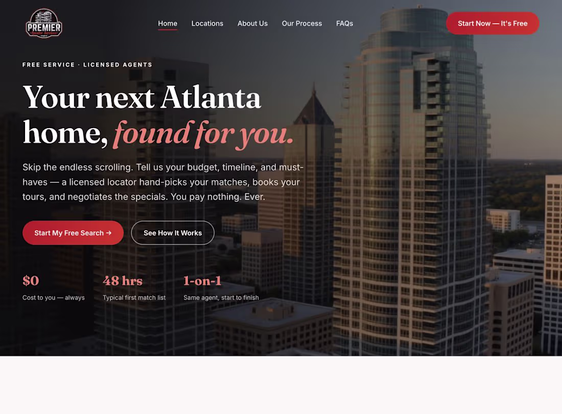 Cover image for Premier Locators — Live Website
Website