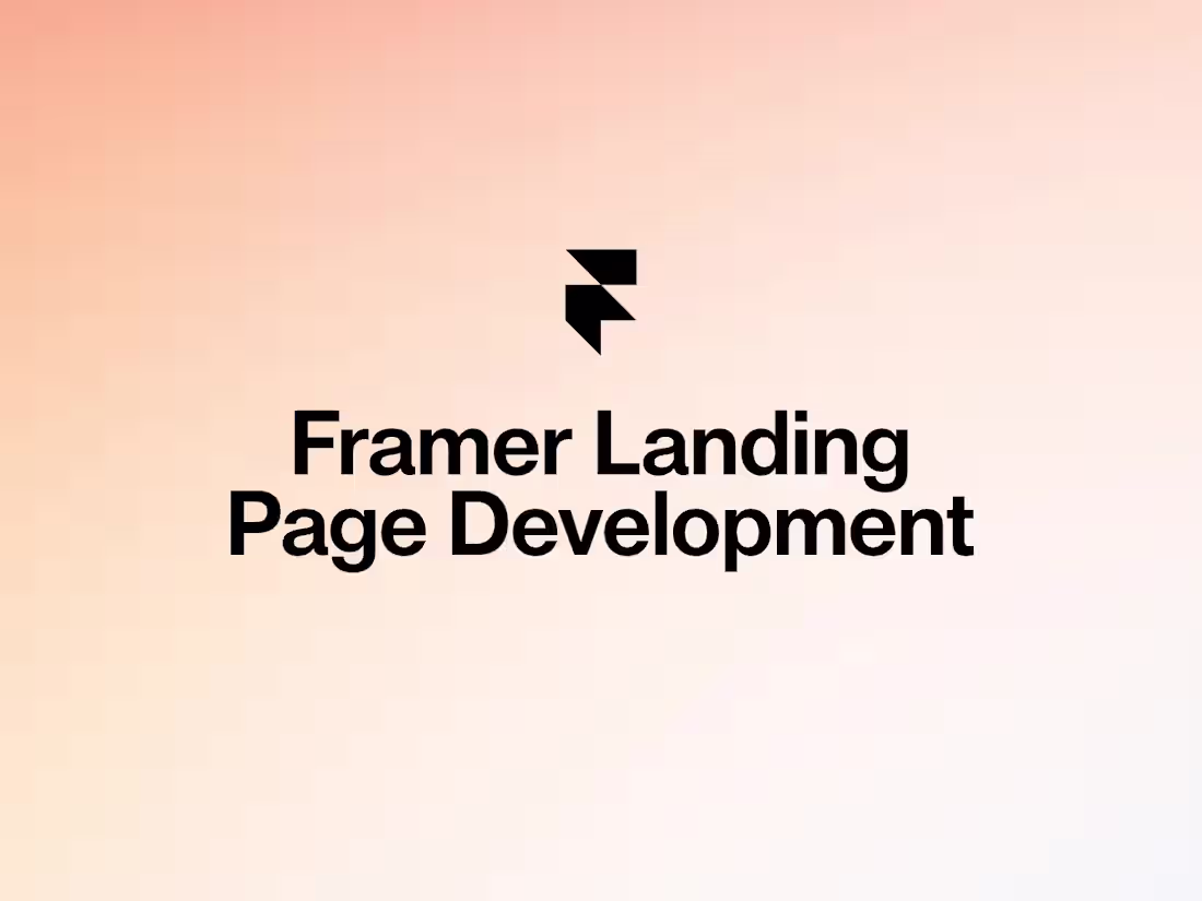 Cover image for Framer Landing Page Development