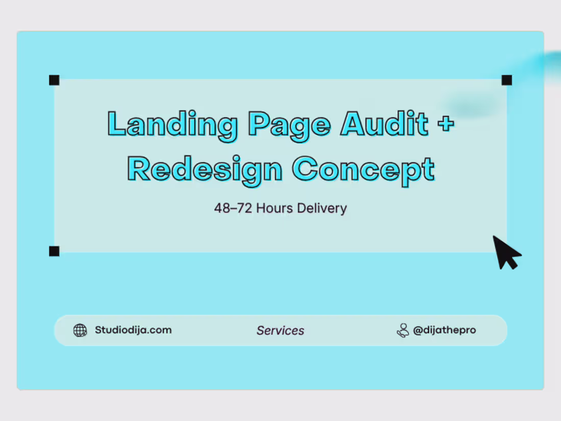 Cover image for Landing Page Audit + Redesign Concept