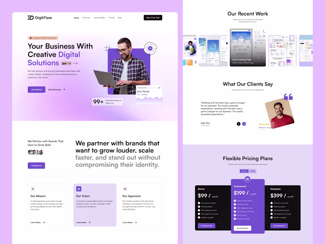 Cover image for Modern Digital Agency Landing Page