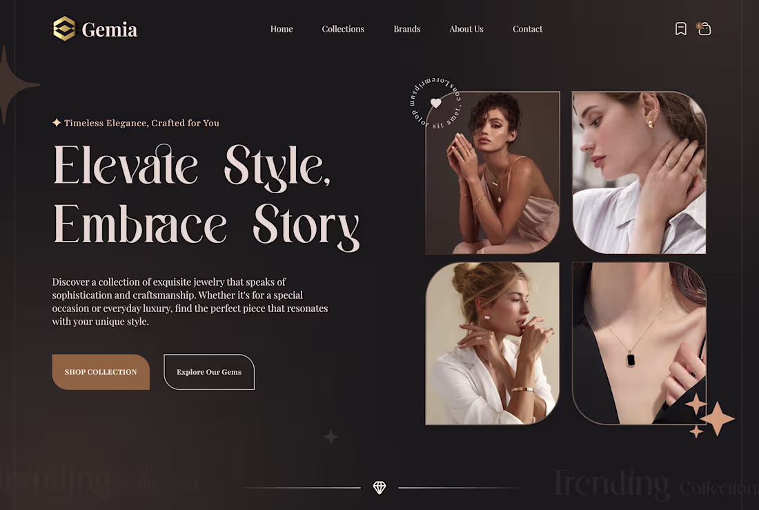 Cover image for Designed this Hero Section for a Jewelry Brand 🙌 How is it?