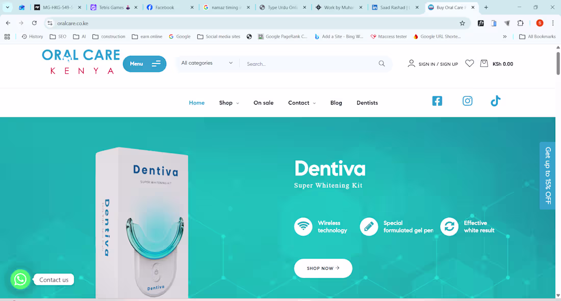 Cover image for https://oralcare.co.ke/ 
i developed this site