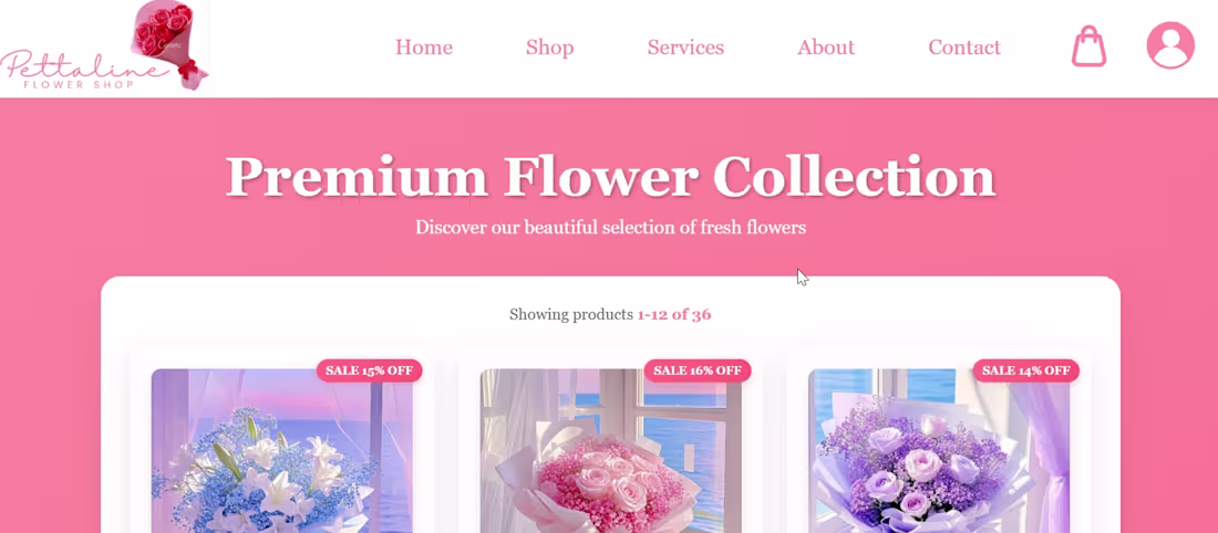 Cover image for Pettaline — E-commerce flower shop