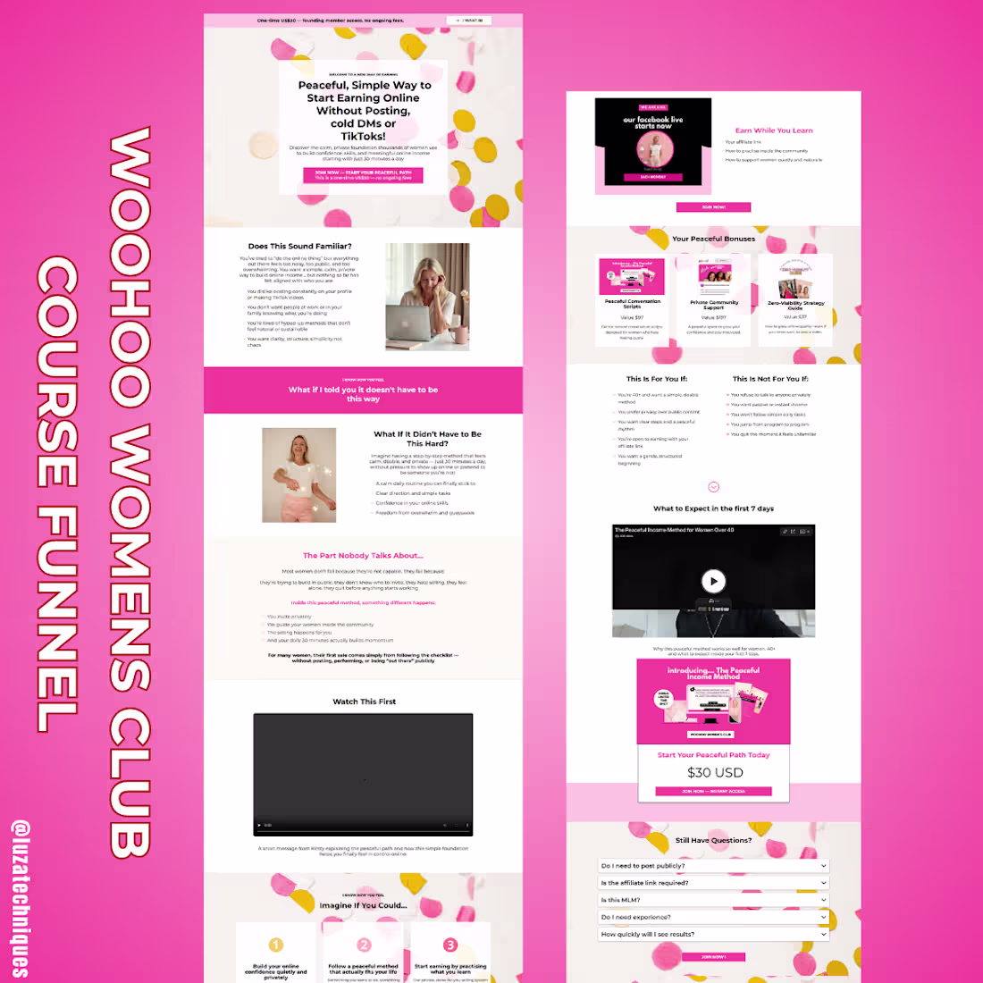 Cover image for WooHoo Women's Club: Course Affiliate