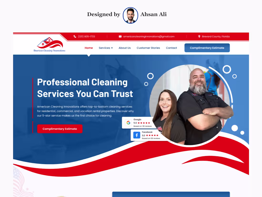 Cover image for American Cleaning Website Design and
