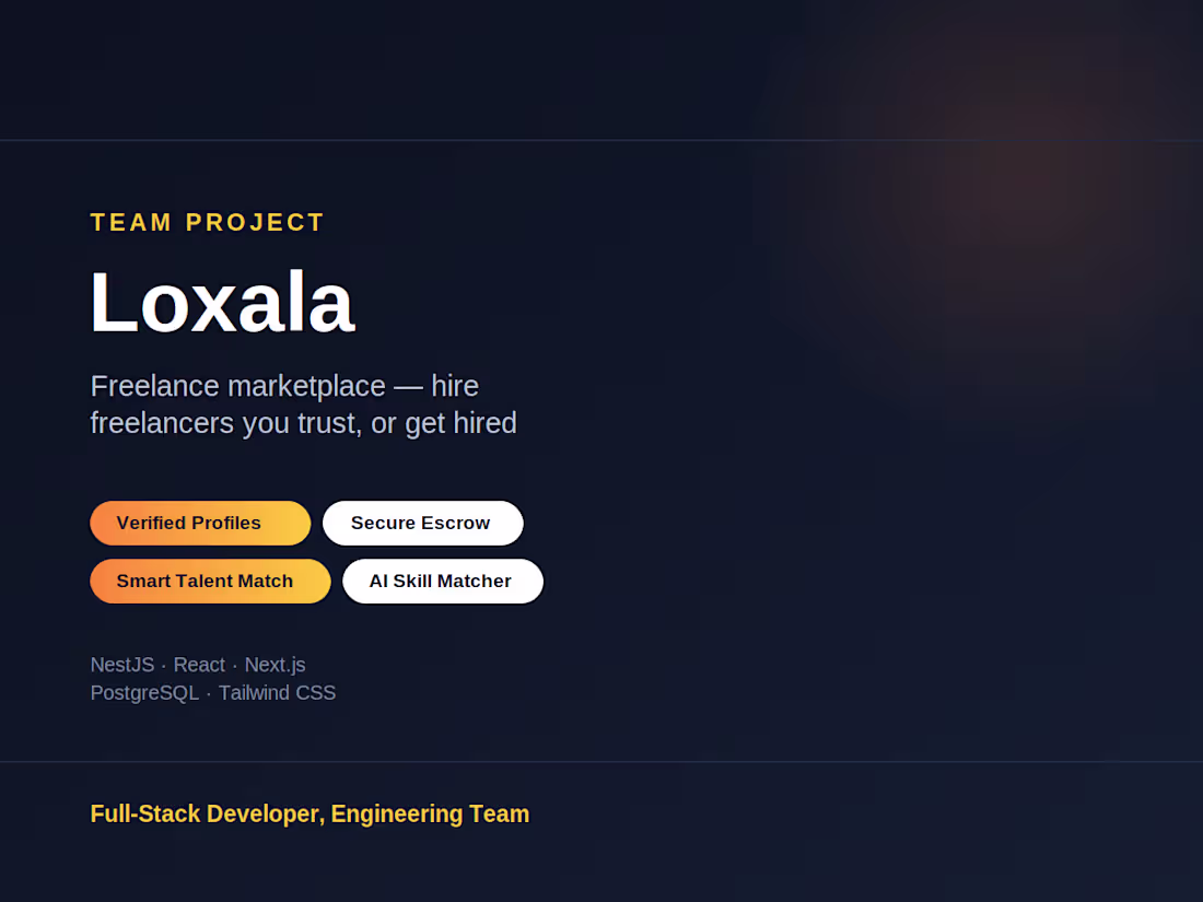 Cover image for Loxala is a freelance marketplace