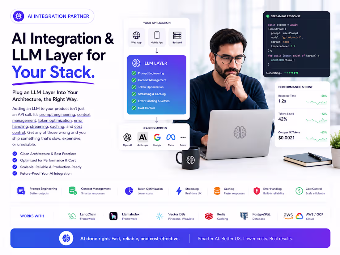 Cover image for AI Integration & LLM Layer for Your Stack
