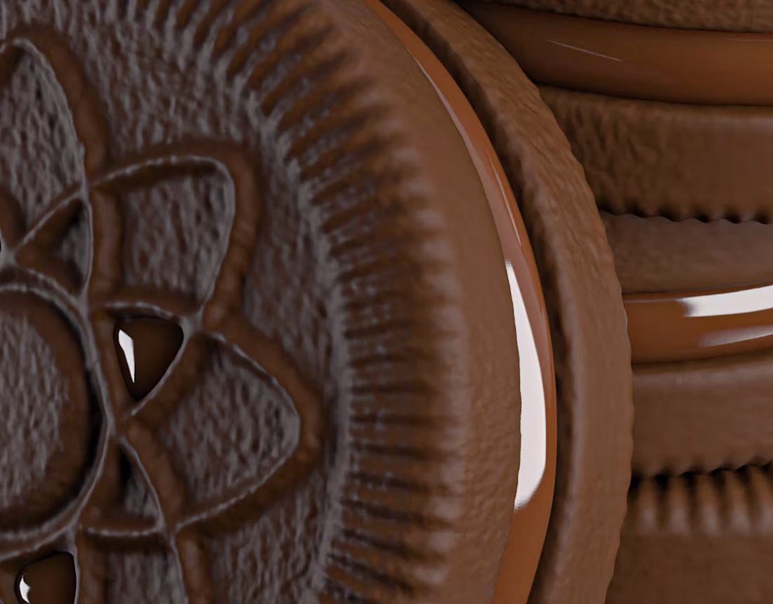 Cover image for 3d Illustration - Filled Biscuit chocolate
