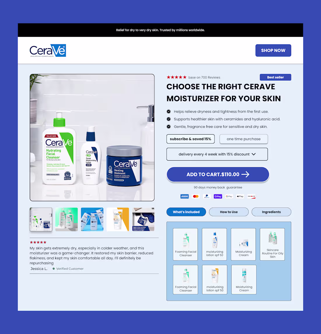 Cover image for This is a PDP design concept created for a skincare brand, f...
