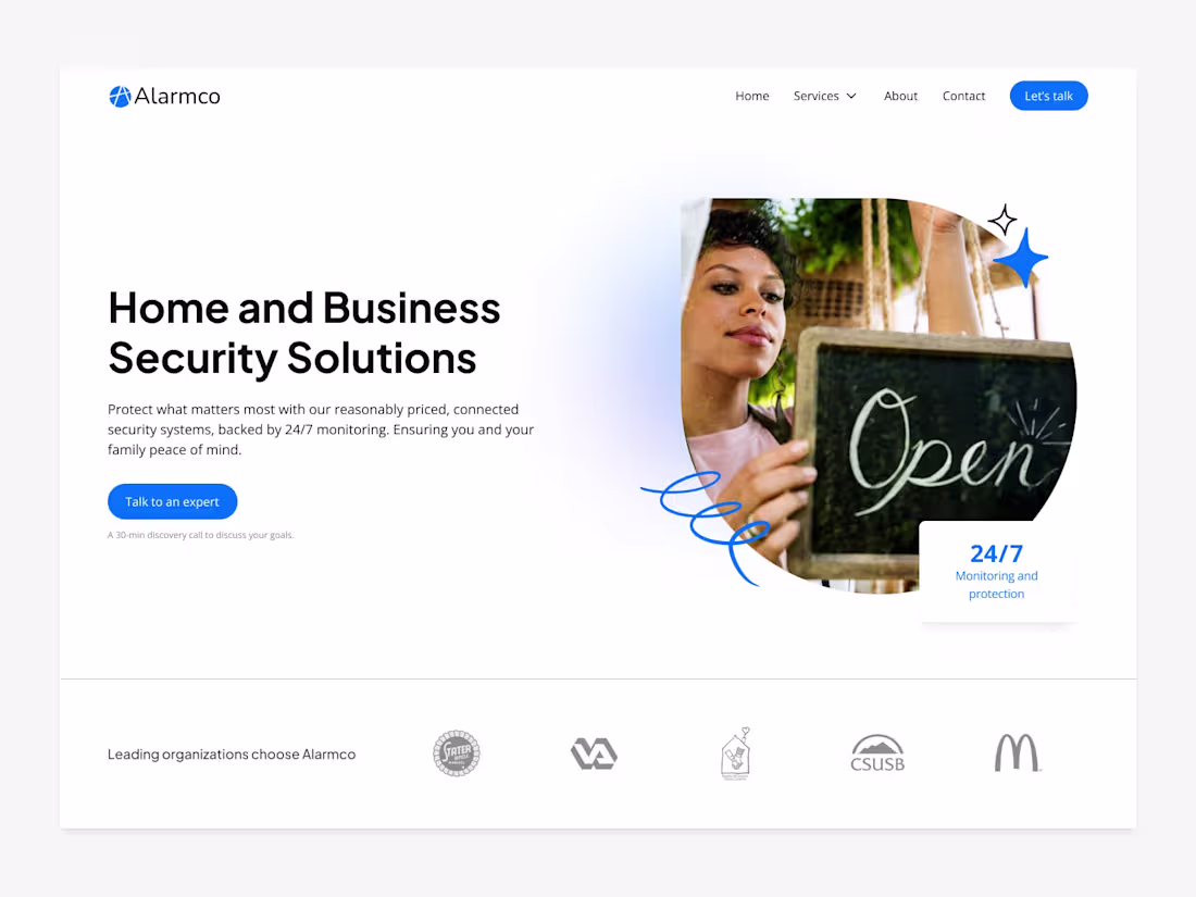 Cover image for Alarmco Security | Web Design