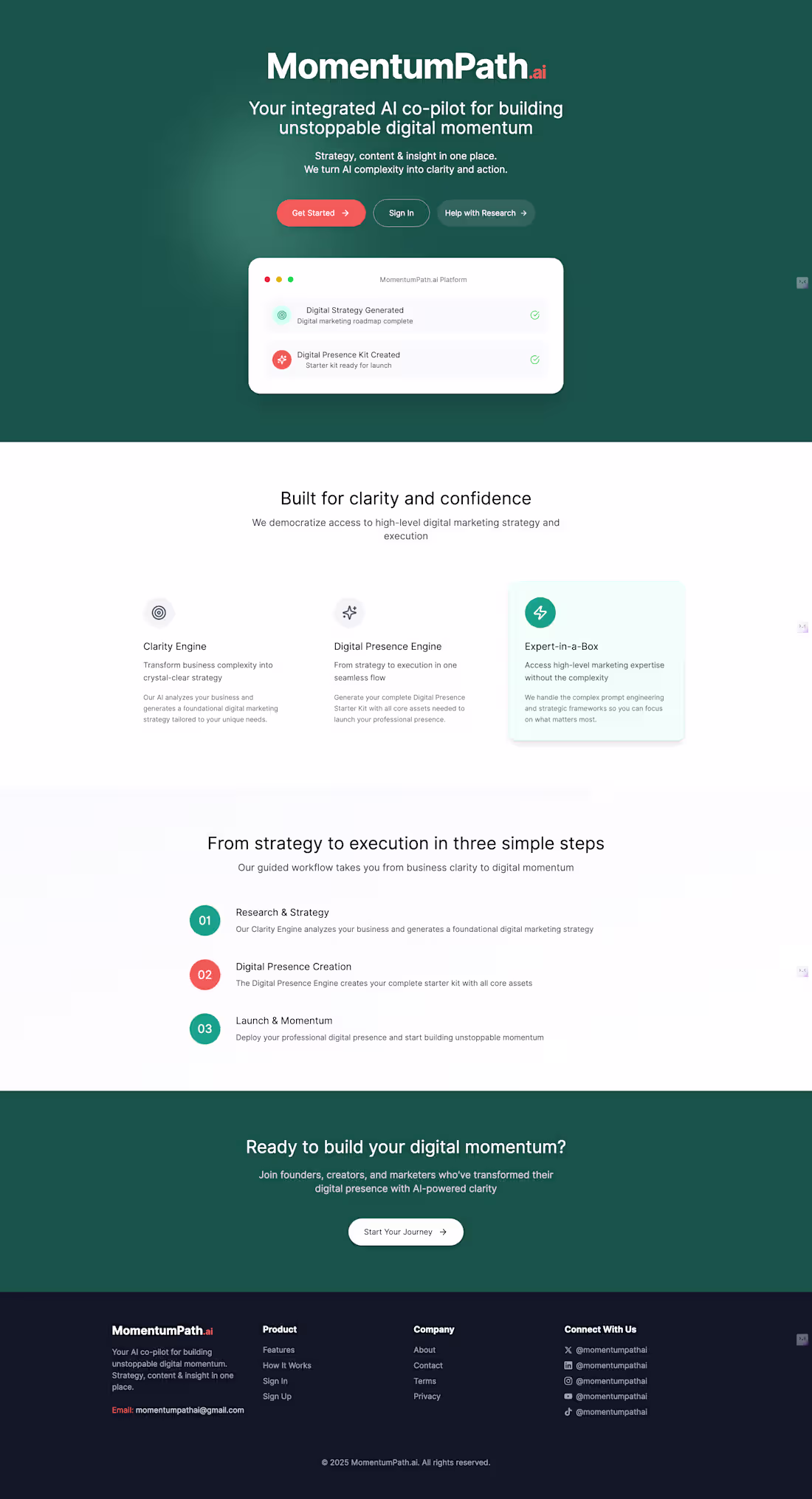 Cover image for The platform's workflow involves three steps: Research & Str...