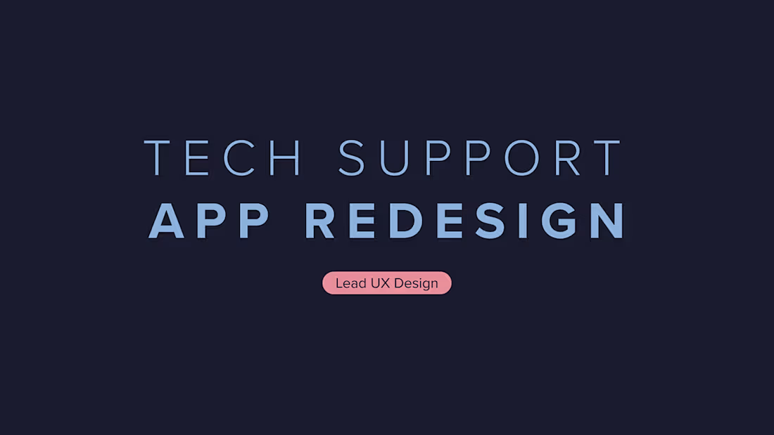 Cover image for Tech Support App Redesign