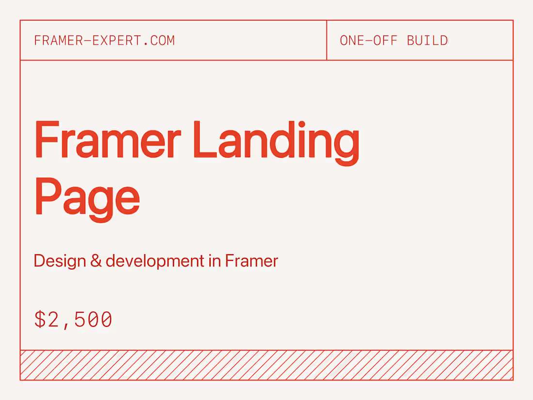 Cover image for Framer Landing Page Design & Development
