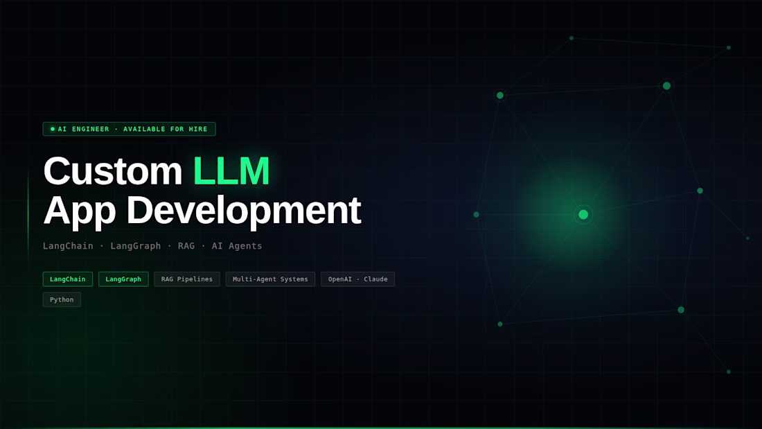 Cover image for Custom LLM App Development with LangChain & LangGraph