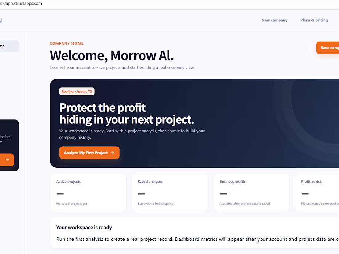 Cover image for Construction AI CFO for Contractors | Structa AI