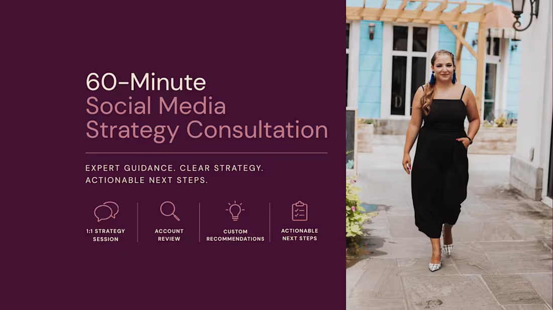 Cover image for 60-Minute Social Media Strategy Consultation