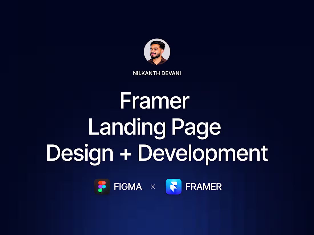 Cover image for Framer Landing Page Design & Development