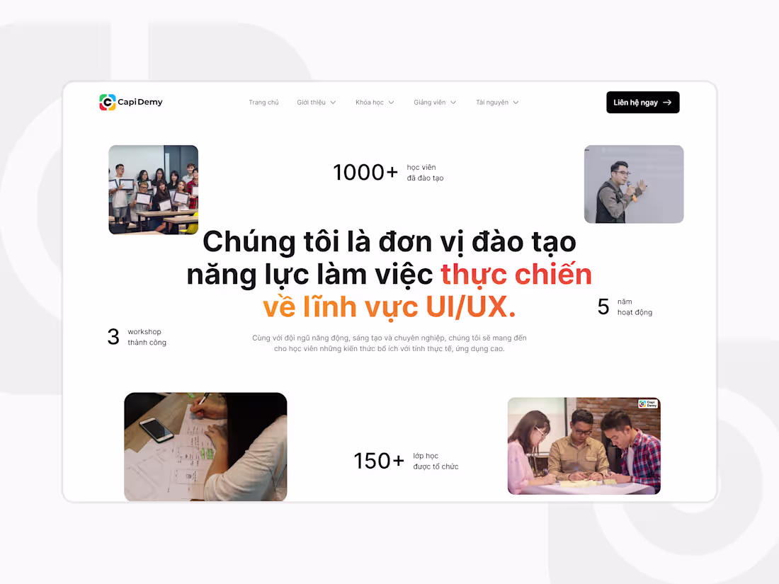 Cover image for UI/UX Academy Website Redesign | Capi Demy