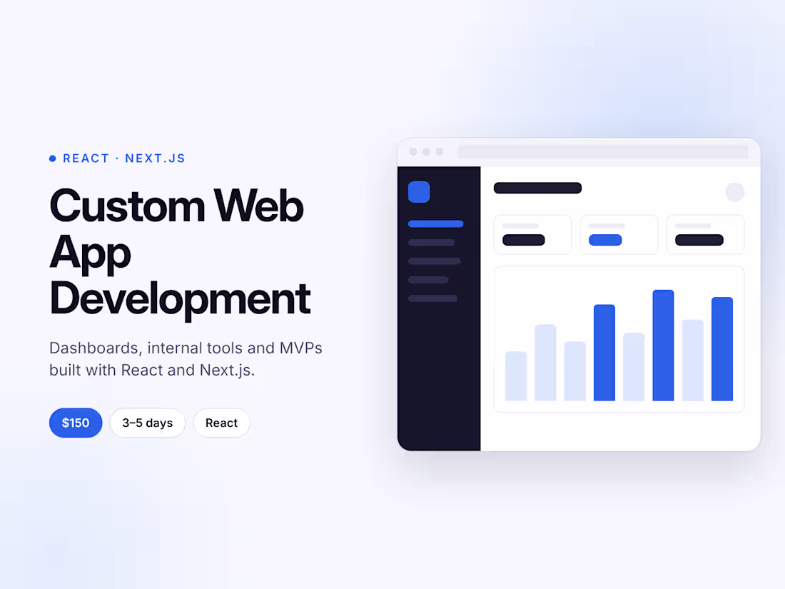 Cover image for Custom Web App Development (React / Next.js)