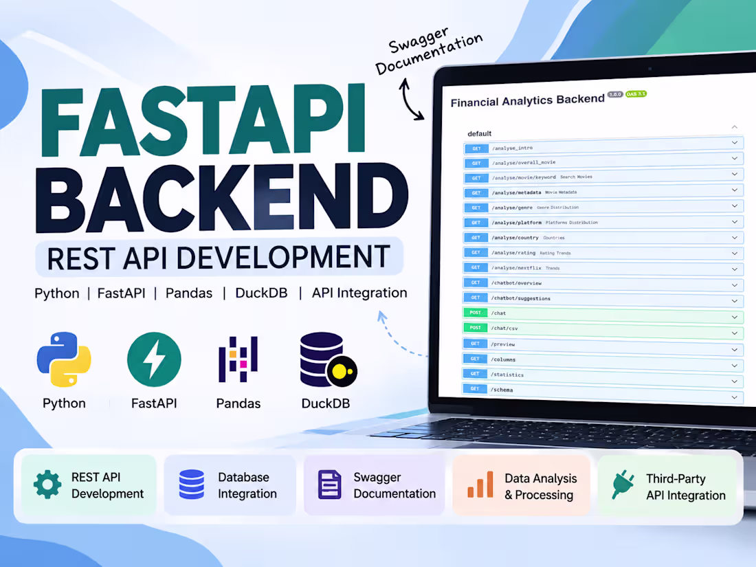 Cover image for FastAPI Backend & REST API Development