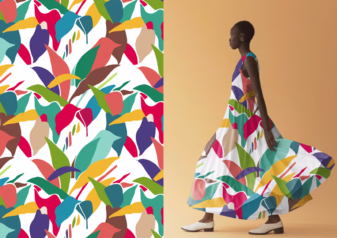 Cover image for Colorful Botanical Pattern Collection for Fashion line