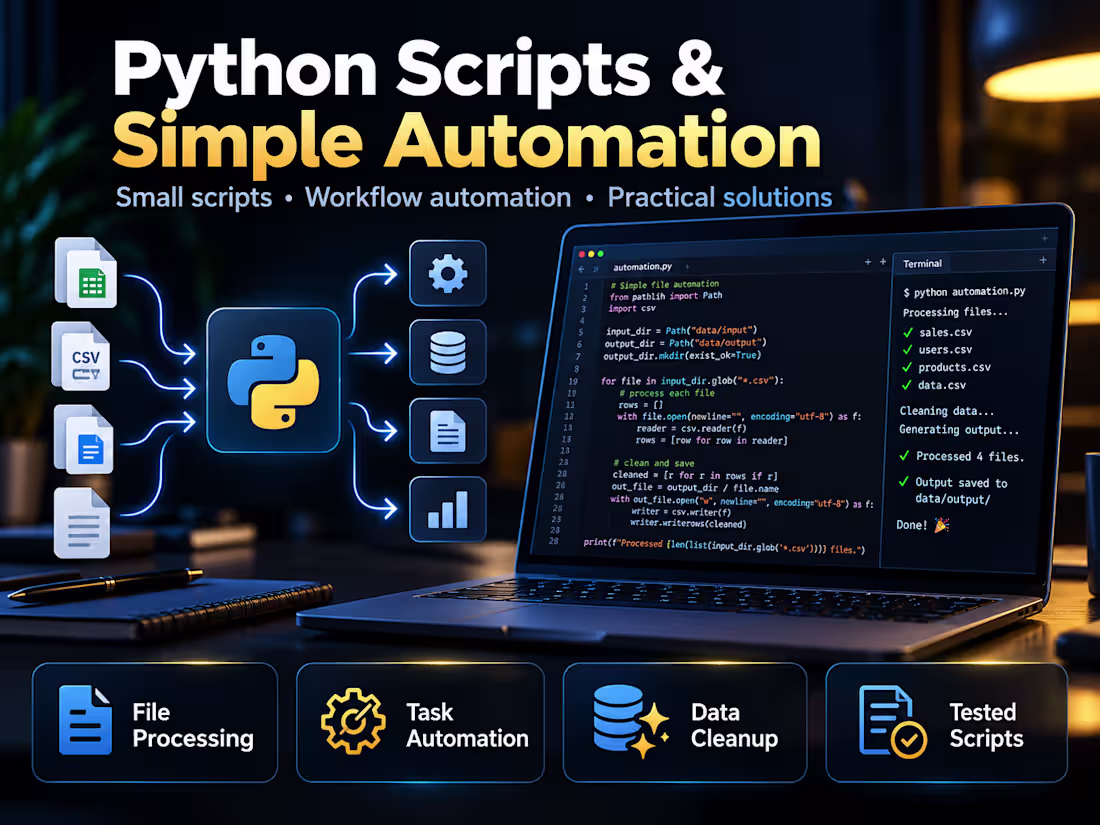 Cover image for Python Scripts & Simple Automation