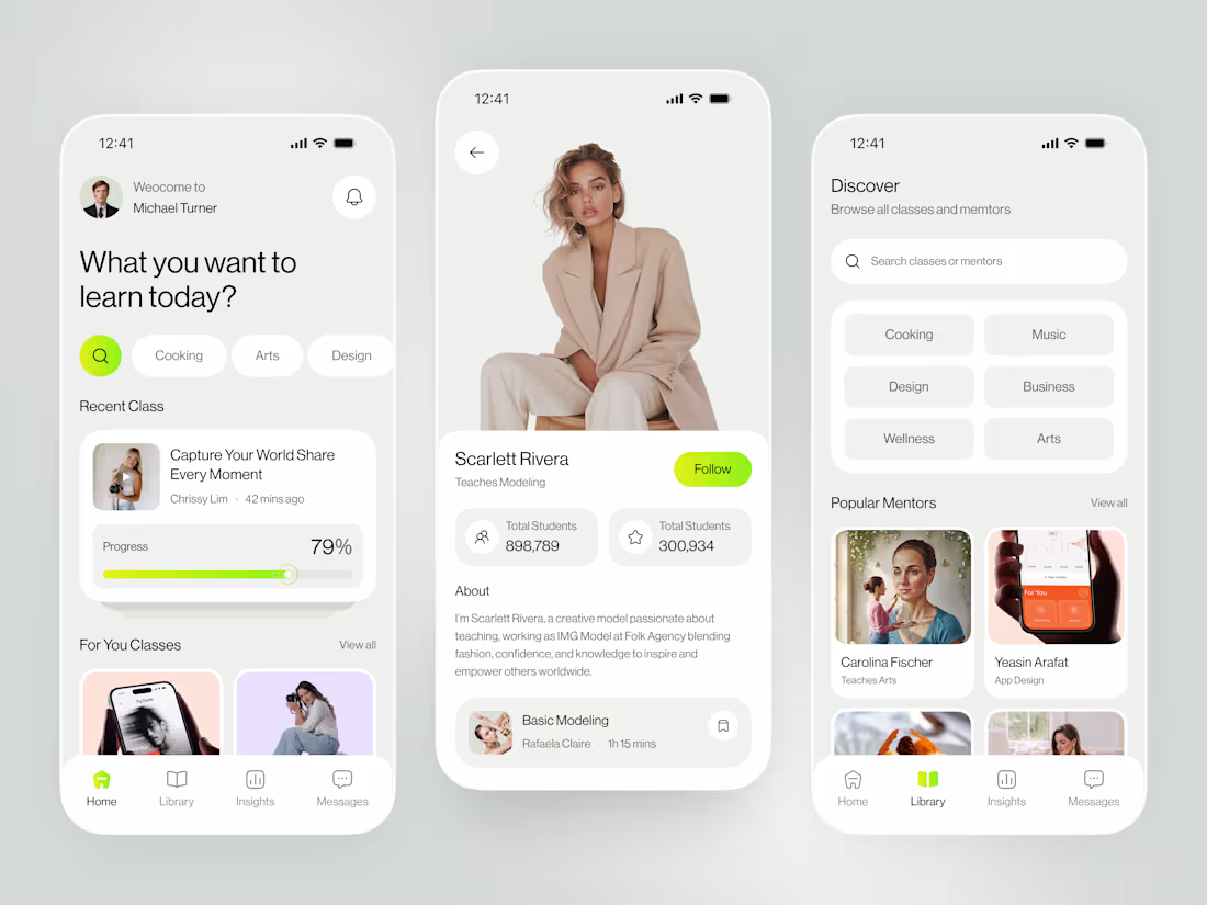 Cover image for E-Learning Mobile App UI Design