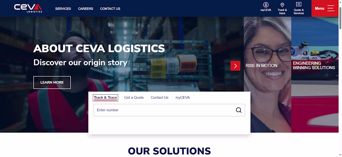 Cover image for Transformed CEVA Logistics' web portal