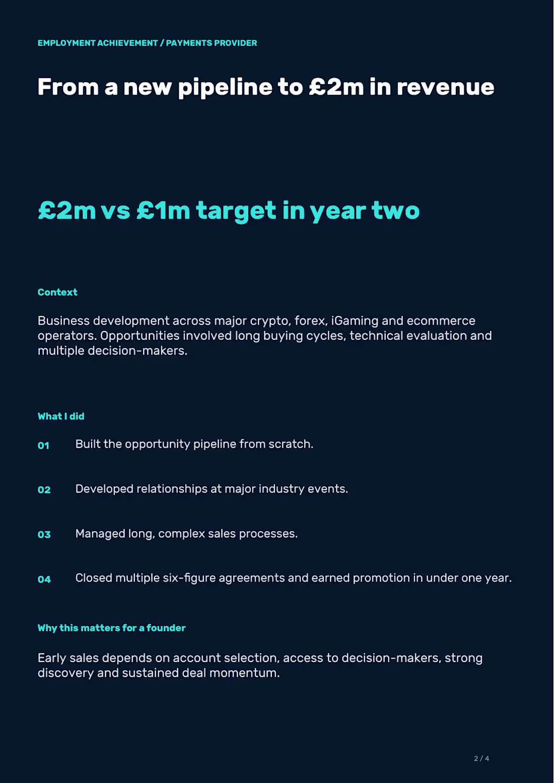 Cover image for Enterprise Sales Growth — £2m vs £1m Target