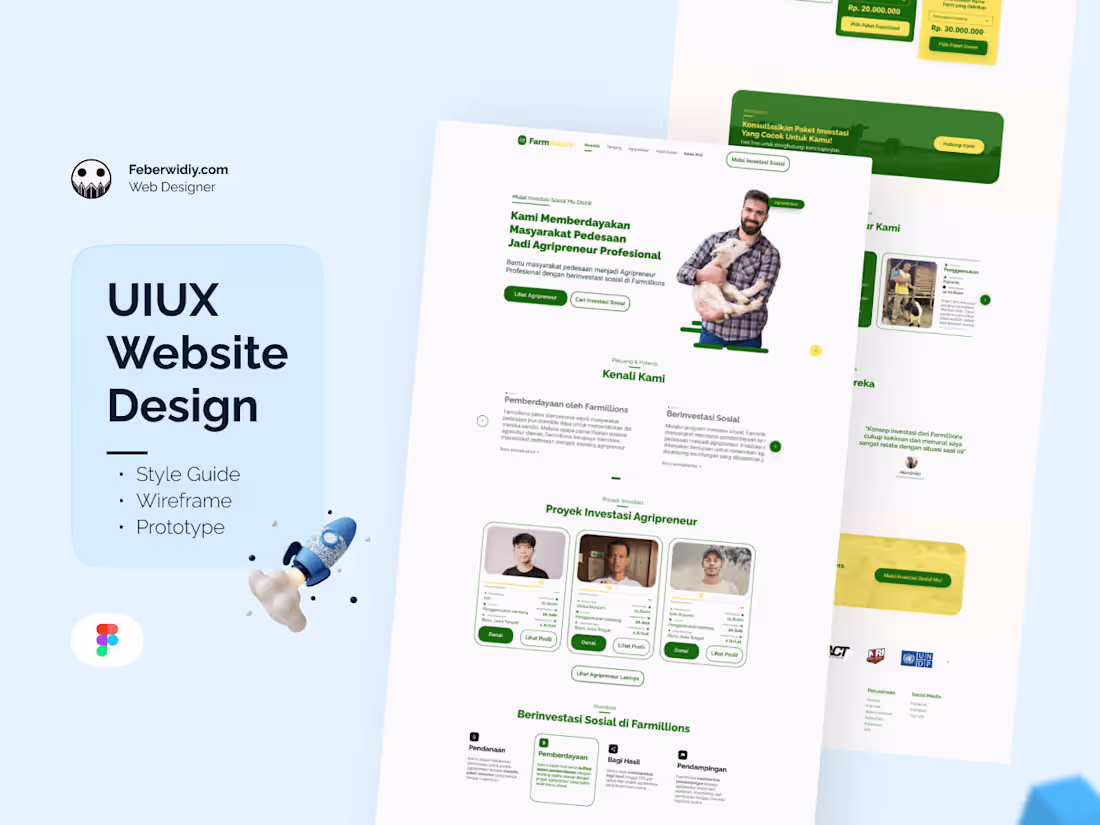 Cover image for Landing Page Farmillions - Farm Company Branding 
