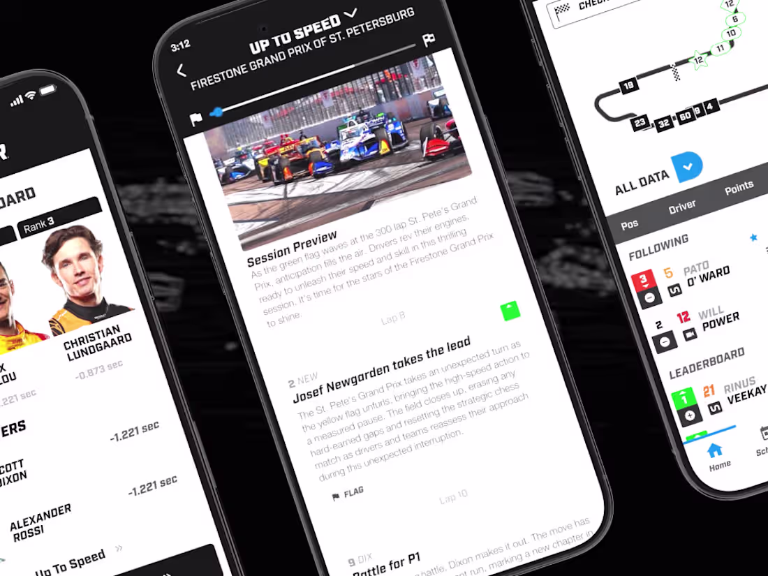 Cover image for Designing the 'Up To Speed' Feature for INDYCAR App
