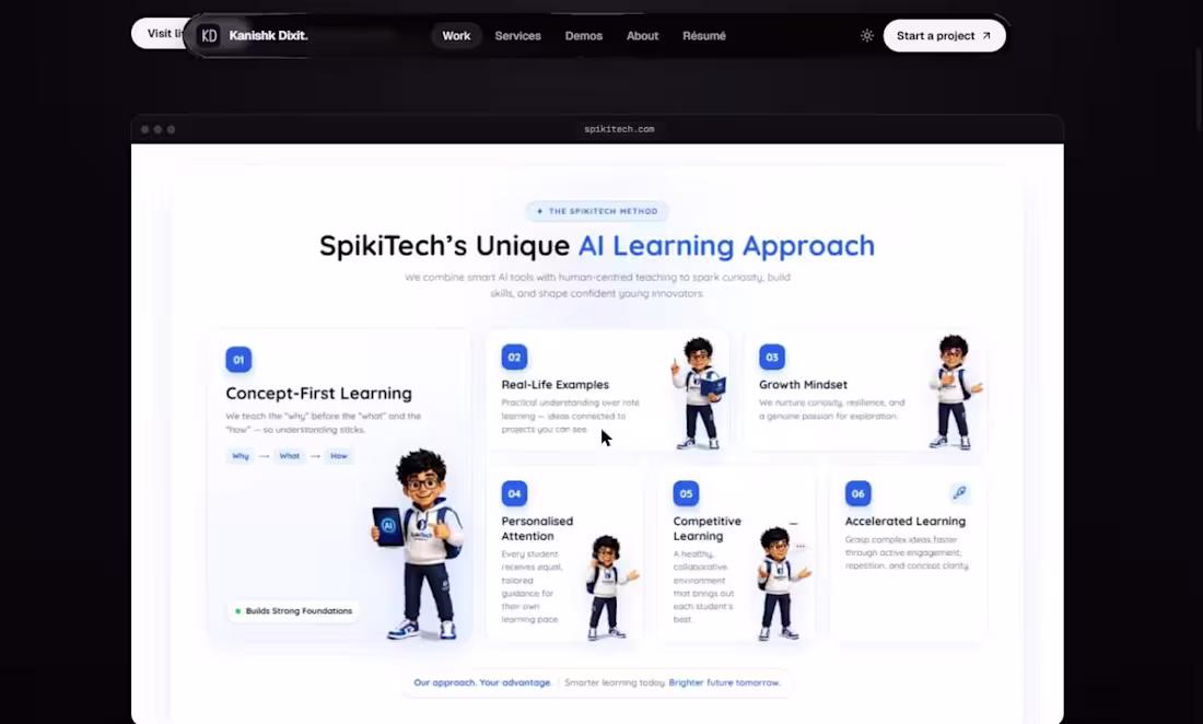 Cover image for SpikiTech: Homepage and Course-Page Redesign (Internship)