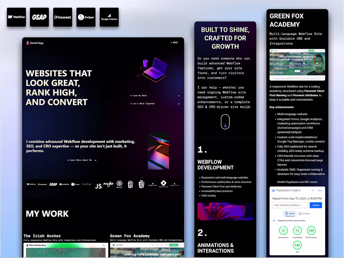 Cover image for Webflow Website with Custom Animations