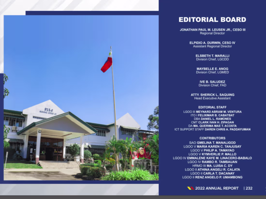 Cover image for DILG Region 2 2022 Annual Report
