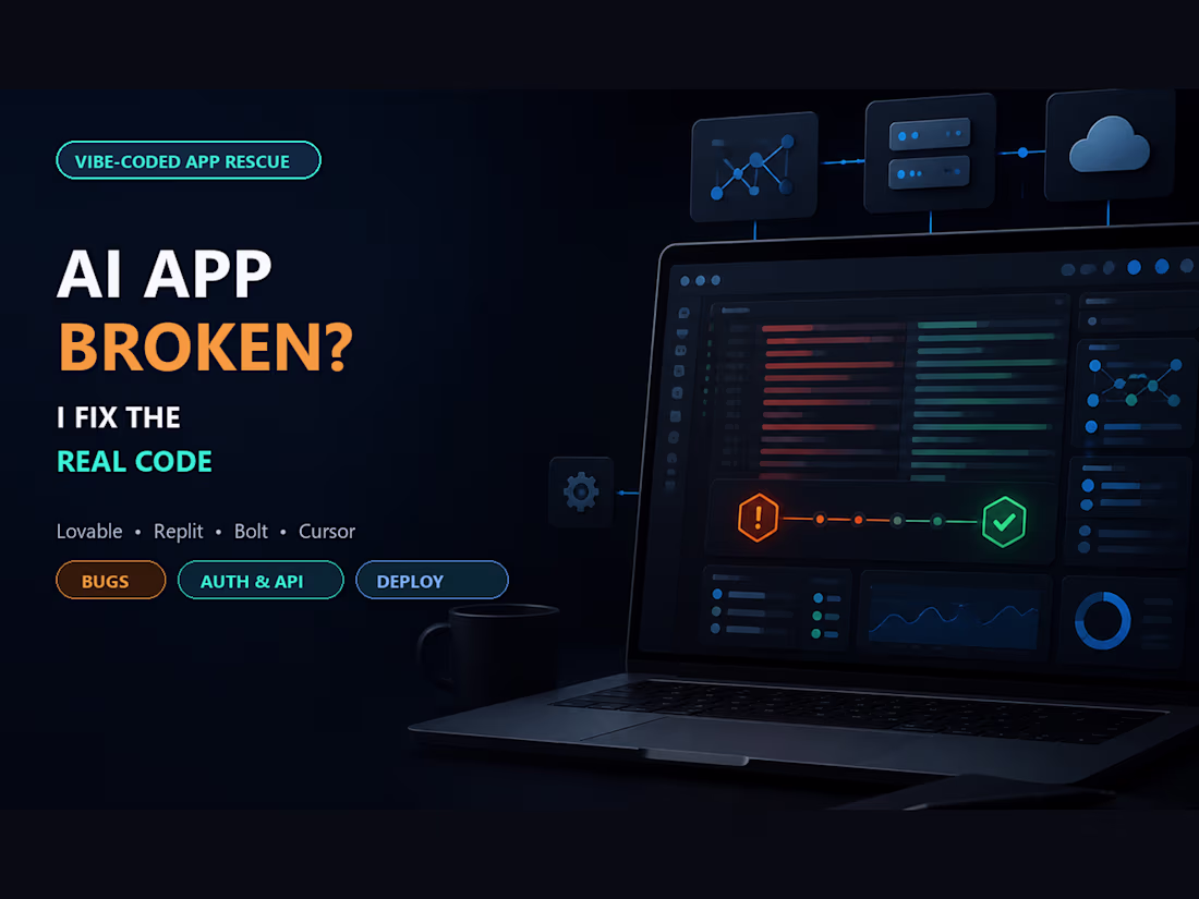 Cover image for AI-Built SaaS App Rescue & Stabilization