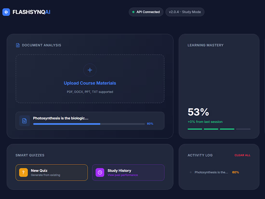 Cover image for FlashSynqAI is an AI-powered flashcard