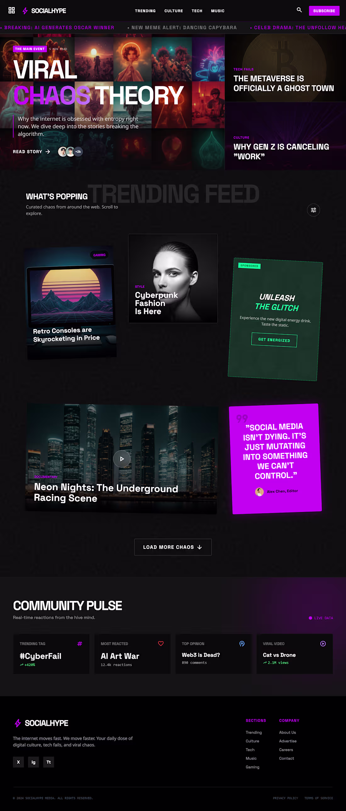 Cover image for ⚡ Designed to stop the scroll. Built this dark, futuristic m...