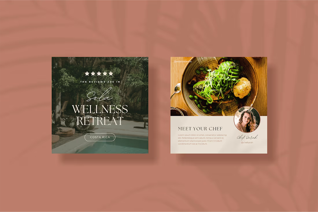 Cover image for [Social Media Strategy + Design] Sola Wellness Retreats