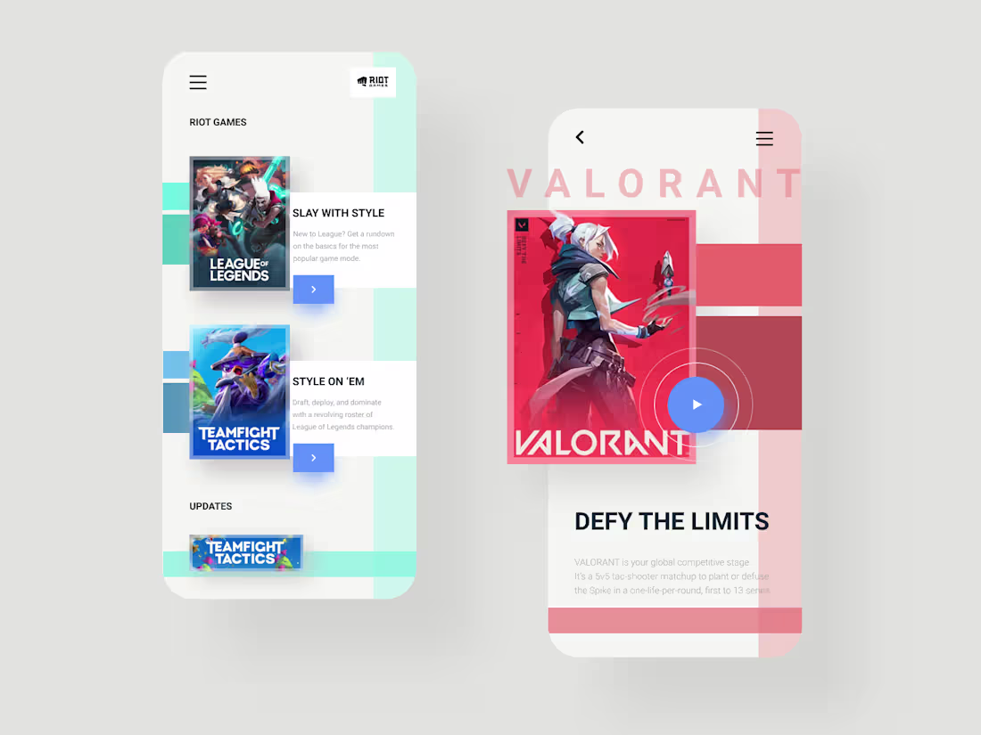 Cover image for Riots Games Mobile App