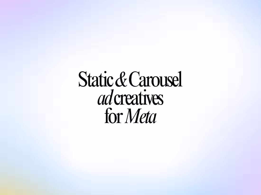 Cover image for Static Meta ad creatives