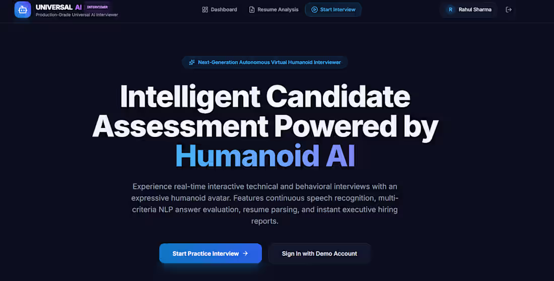 Cover image for AI-powered virtual interview platform that